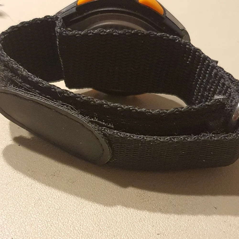 10/$20 Silver/Orange Nylon Analog-Digital Alarm Chrono Men's Watch